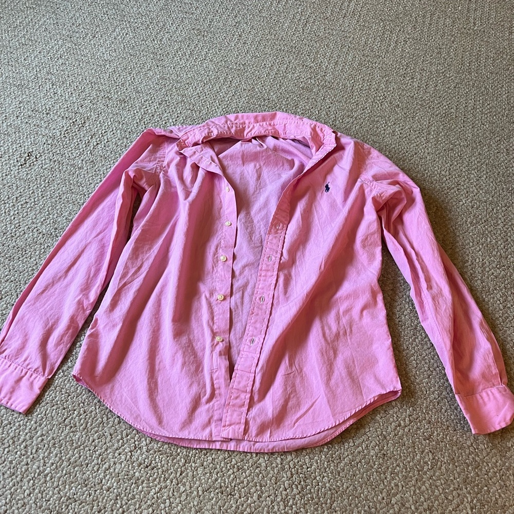 Mens small pink button down